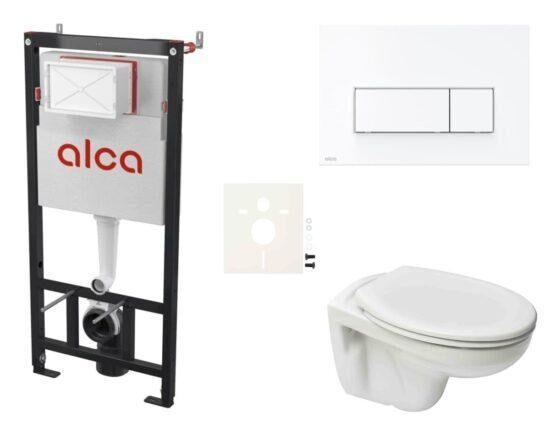 Cenově zvýhodněný závěsný WC set Alca do lehkých stěn / předstěnová montáž+ WC S-Line S-line Pro SIKOASP7