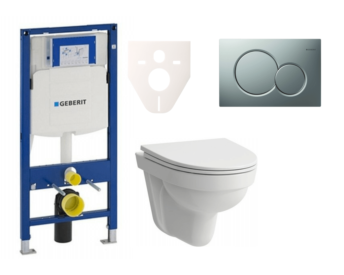 Cenově zvýhodněný závěsný WC set Geberit do lehkých stěn / předstěnová montáž+ WC Laufen Laufen Pro Nordic SIKOGES3H3