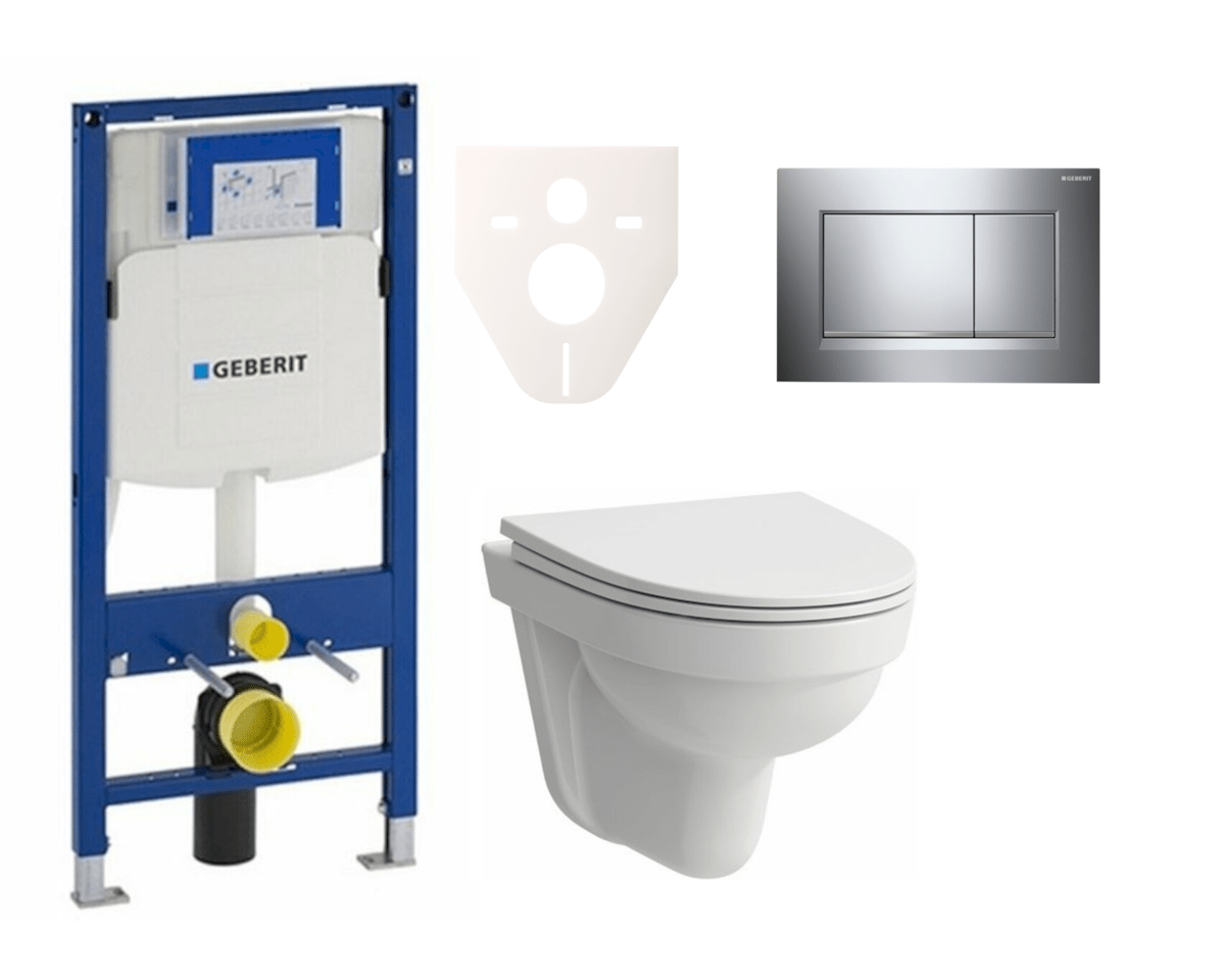 Cenově zvýhodněný závěsný WC set Geberit do lehkých stěn / předstěnová montáž+ WC Laufen Laufen Pro Nordic SIKOGES3H6