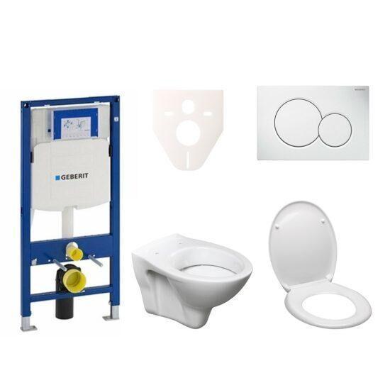 Cenově zvýhodněný závěsný WC set Geberit do lehkých stěn / předstěnová montáž+ WC S-Line S-line Pro 111.300.00.5ND1