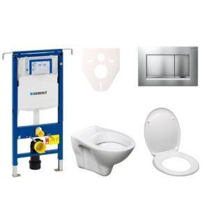 Cenově zvýhodněný závěsný WC set Geberit do lehkých stěn / předstěnová montáž+ WC S-Line S-line Pro 111.355.00.5ND7