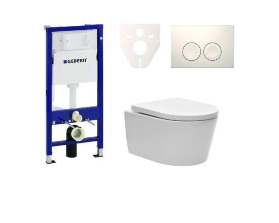 Cenově zvýhodněný závěsný WC set Geberit do lehkých stěn / předstěnová montáž+ WC SAT Brevis SIKOGES6W1