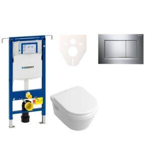 Cenově zvýhodněný závěsný WC set Geberit do lehkých stěn / předstěnová montáž+ WC Villeroy & Boch Omnia Architectura 111.355.00.5NB6