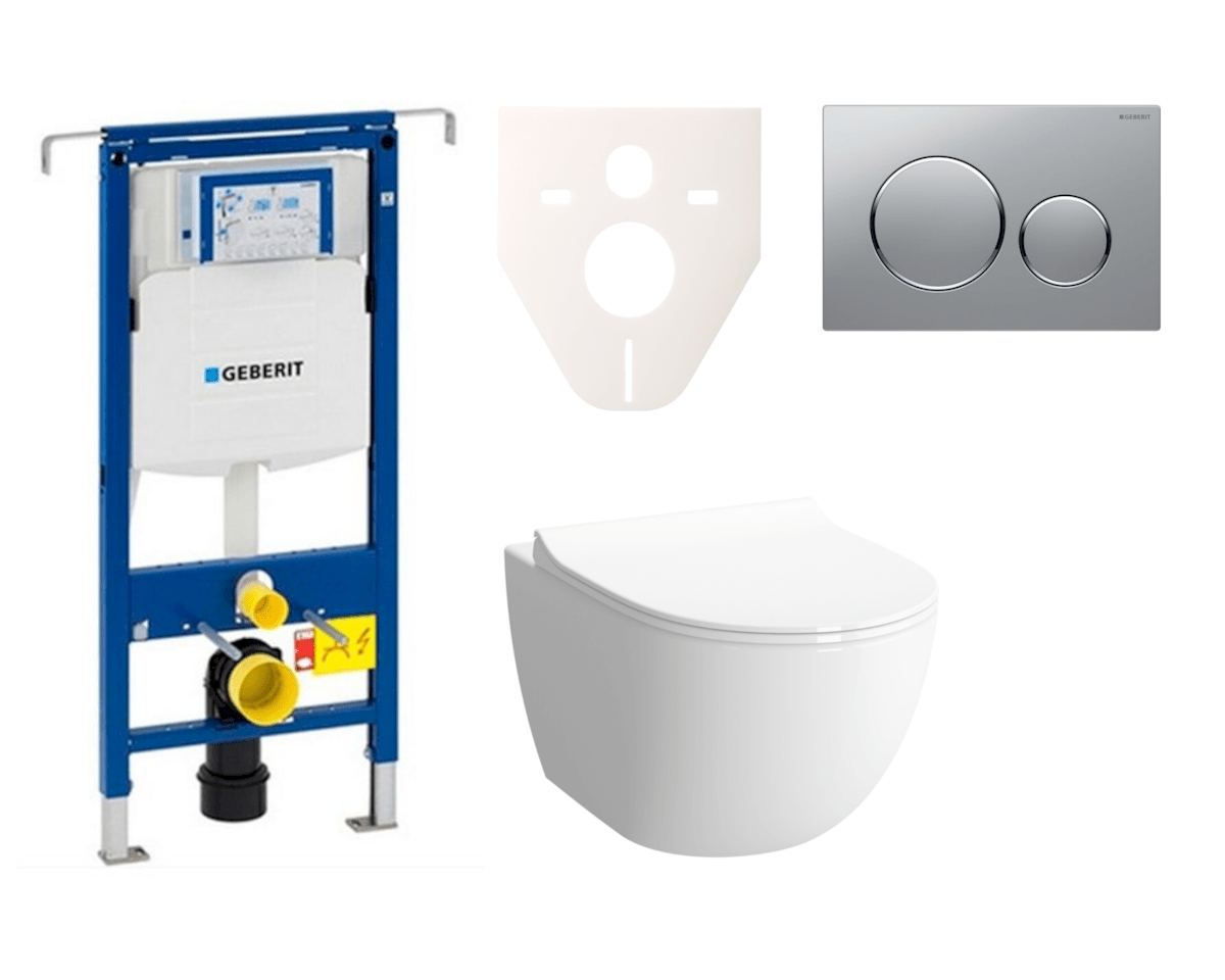 Cenově zvýhodněný závěsný WC set Geberit do lehkých stěn / předstěnová montáž+ WC VitrA VitrA Shift SIKOGES4N42