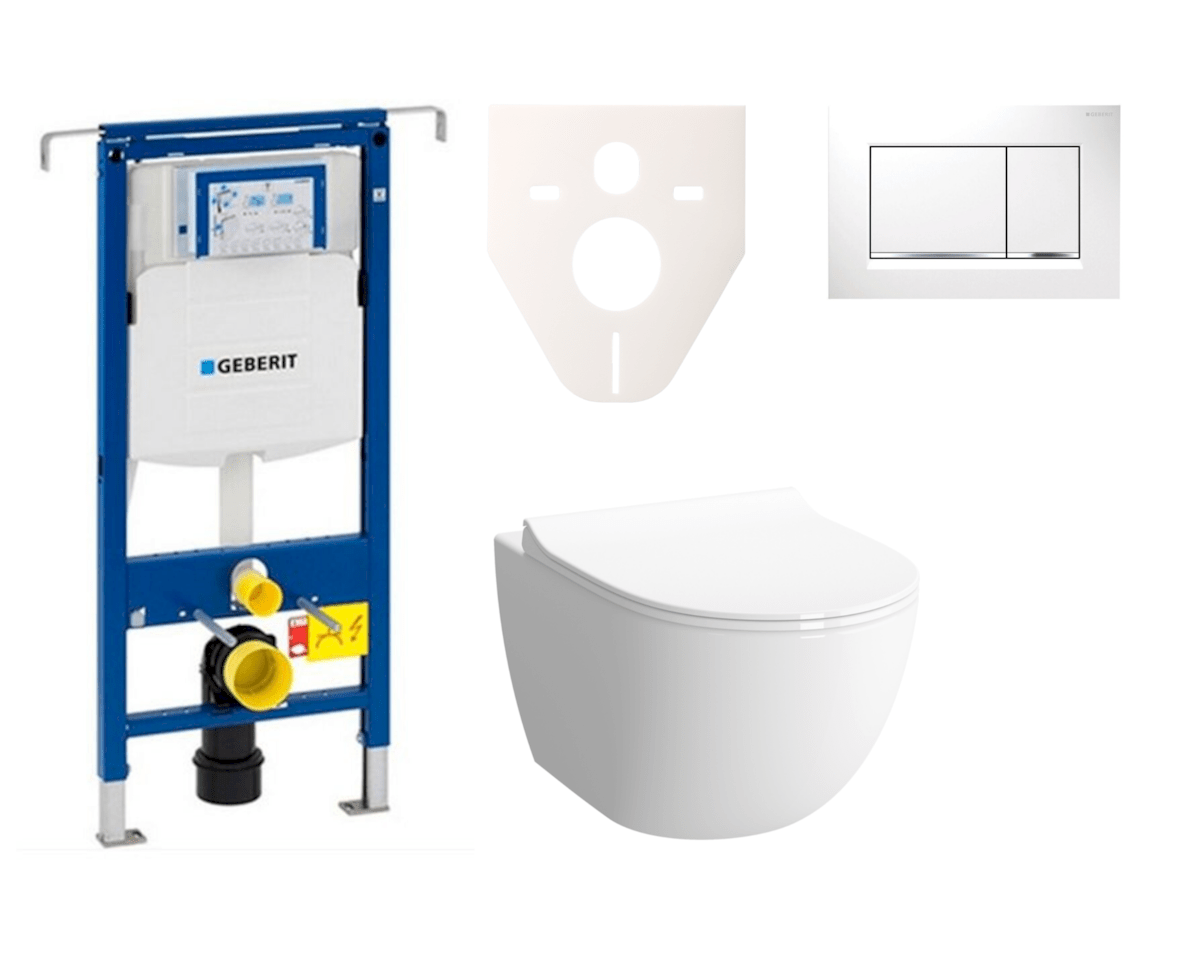 Cenově zvýhodněný závěsný WC set Geberit do lehkých stěn / předstěnová montáž+ WC VitrA VitrA Shift SIKOGES4N5