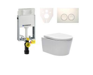 Cenově zvýhodněný závěsný WC set Geberit k zazdění + WC SAT Brevis SIKOGE1W1