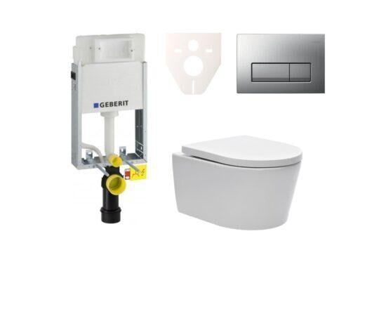 Cenově zvýhodněný závěsný WC set Geberit k zazdění + WC SAT Brevis SIKOGE1W8