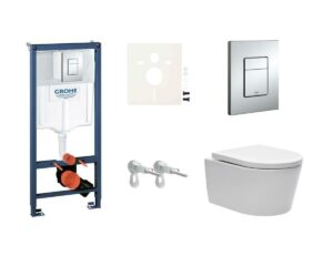 Cenově zvýhodněný závěsný WC set Grohe do lehkých stěn / předstěnová montáž+ WC SAT Brevis SIKOGRS3W0