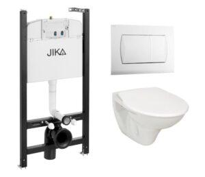 Cenově zvýhodněný závěsný WC set Jika do lehkých stěn / předstěnová montáž+ WC Jika Nila KMPLJIKAS