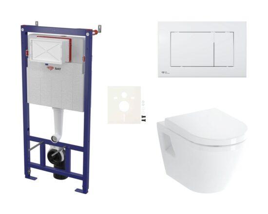 Cenově zvýhodněný závěsný WC set SAT do lehkých stěn / předstěnová montáž+ WC VitrA Integra SIKOSSINTSC20K