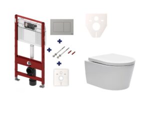 Cenově zvýhodněný závěsný WC set TECE do lehkých stěn / předstěnová montáž+ WC SAT Brevis SIKOTS2W0