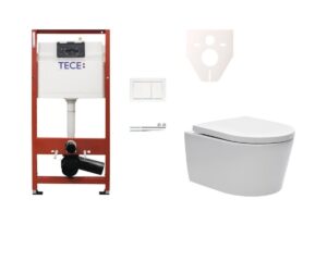 Cenově zvýhodněný závěsný WC set TECE do lehkých stěn / předstěnová montáž+ WC SAT Brevis SIKOTSW0