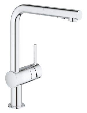 Dřezová baterie Grohe Minta s vytahovací sprškou chrom 30274000