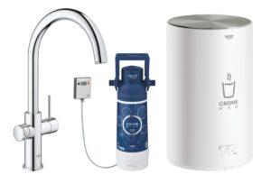 Dřezová baterie Grohe Red s výpustí chrom 30083001