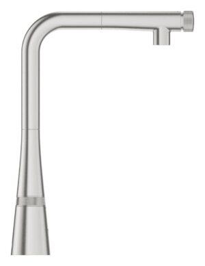 Dřezová baterie Grohe Zedra SmartControl s otočným raménkem supersteel 31593DC2