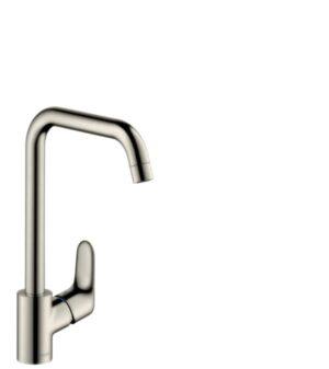 Dřezová baterie Hansgrohe Focus s otočným ramínkem vzhled nerezu 31821800