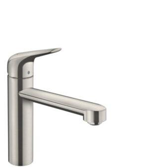 Dřezová baterie Hansgrohe Focus s otočným ramínkem vzhled nerezu 71806800