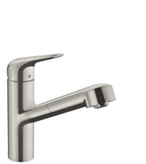 Dřezová baterie Hansgrohe Focus s vytahovací sprškou vzhled nerezu 71829800