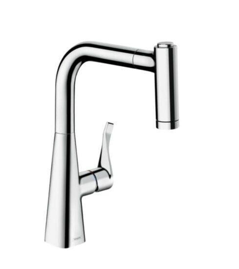 Dřezová baterie Hansgrohe Metris M71 s vytahovací sprškou chrom 73800000