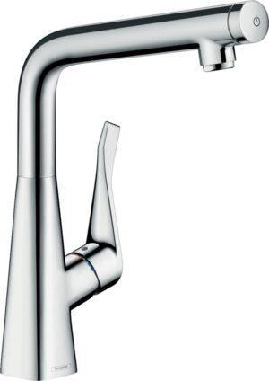 Dřezová baterie Hansgrohe Metris Select M71 s otočným raménkem chrom 14883000