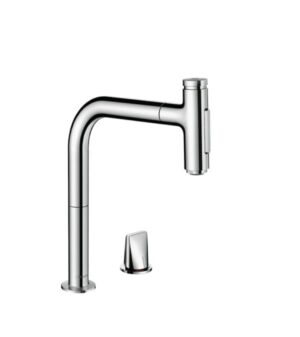 Dřezová baterie Hansgrohe Metris Select M71 s vytahovací sprškou chrom 73818000