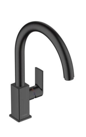 Dřezová baterie Hansgrohe Vernis Shape M35 s otočným ramínkem černý mat 71871670