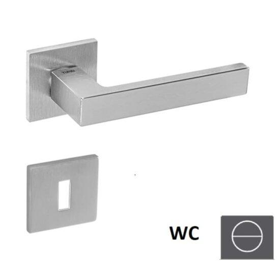 Klika Naturel Square WC knoflík (WC) chrom broušený SquareHR5SOCSWC