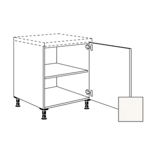 Kuchyňská skříňka spodní Naturel Erika24 s dvířky 60x87x56 cm bílá lesk 450.UD60.R