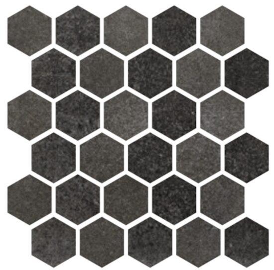 Mozaika Cir Materia Prima black storm hexagon 27x27 cm lesk 1069909