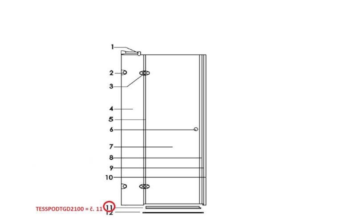 Náhradní díl Anima Glass TESSPODTGD2100