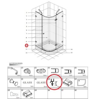 Náhradní díl Anima Glass TESSPODTGS390