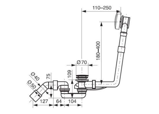 Odtoková a přepadová sada Ideal Standard VV3504200S000