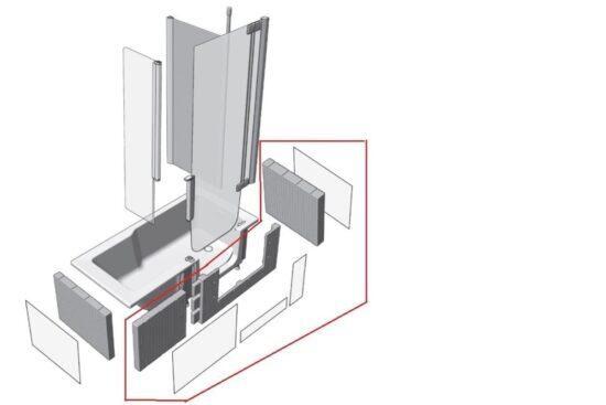 Panel k vaně Artweger Duett 170 cm akrylát DUP002WS