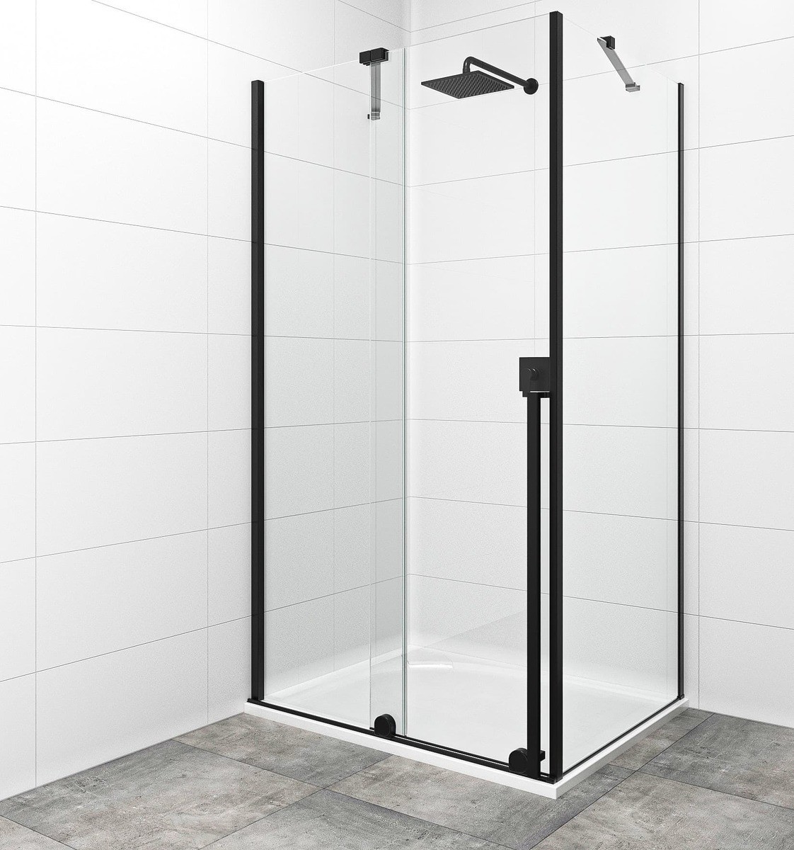 Sprchový kout obdélník 140x80 cm SAT Walk-In Xmotion SATBWIXM140STE80C