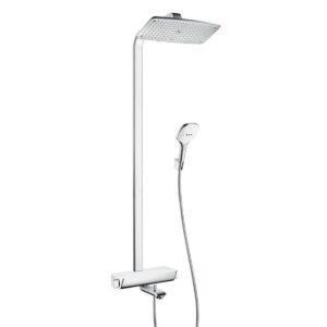 Sprchový systém Hansgrohe Raindance E na stěnu s vanovým termostatem bílá/chrom 27113400