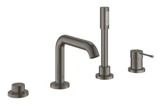 Vanová baterie Grohe Essence New s vanovým setem Brushed Hard Graphite 19578AL1