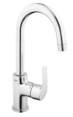 Vysoká umyvadlová baterie Grohe Eurosmart New s výpustí chrom 23537002